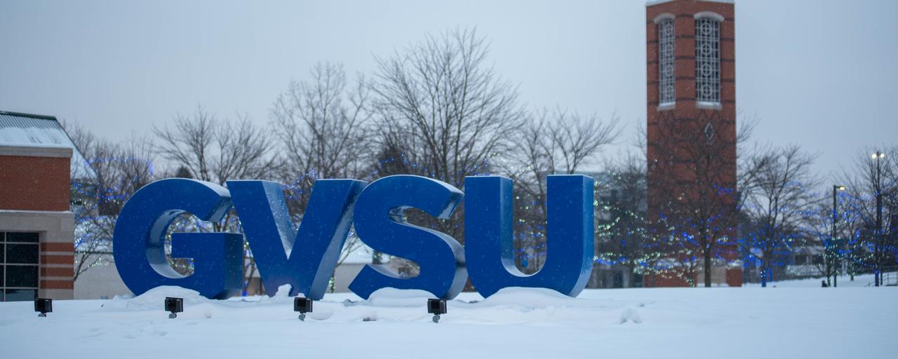 Snowy GVSU in the morning.